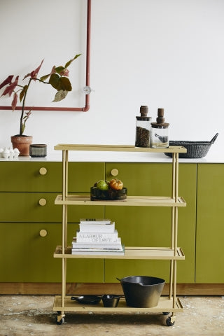 Ok Design KAMO Trolley W/4 Shelves Golden