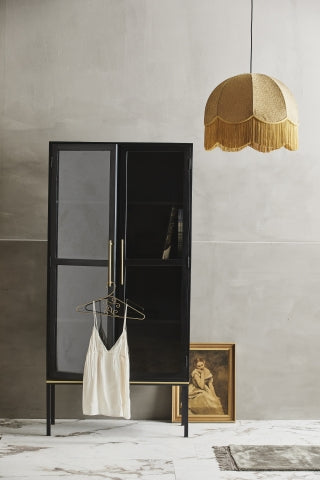 Ok Design KOSHI Black Cabinet W/golden Detail