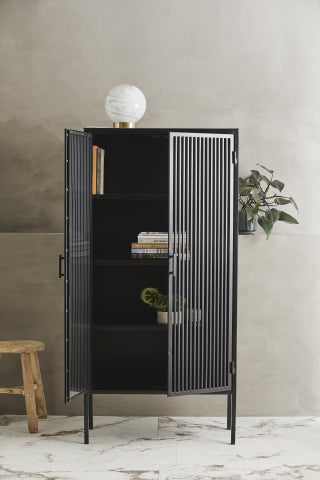 Ok Design LIAO Black Cabinet 2 Doors Iron