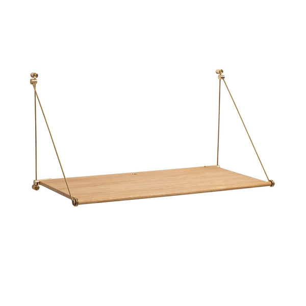 ok design Loop Desk NEW Brass Oak