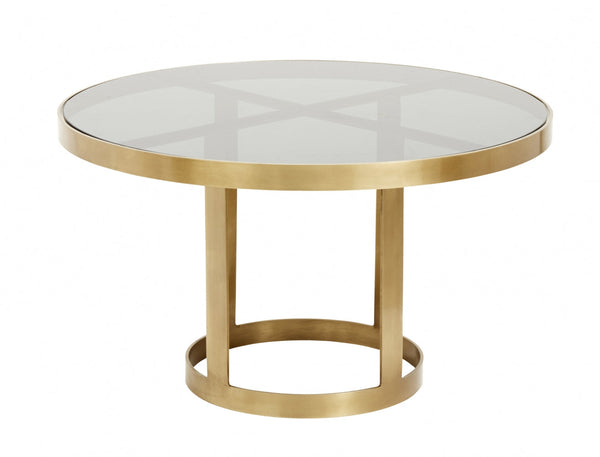 ok design LUXURY round coffee table golden/black