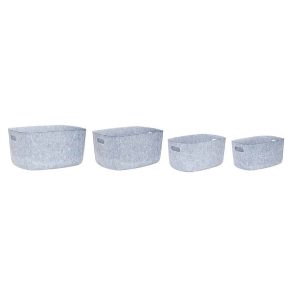 ok design Mellow Felt Baskets Blue (set of 4)