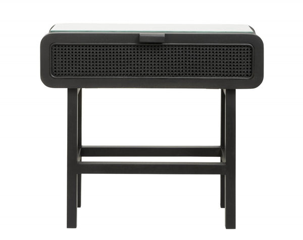 ok design MERGE console black w/rattan