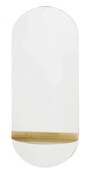 ok design Mirror Oval w- Golden Shelf
