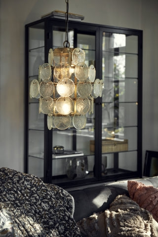 Ok Design MONDO Black Cabinet Double Glass Back