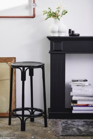 Ok Design NEN Bar Chair Black Rattan