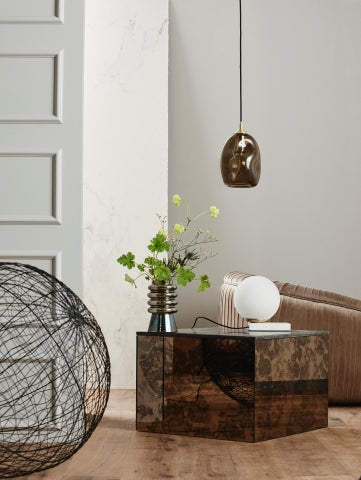 Ok Design OKA Coffee Table Antique Mirror Stone