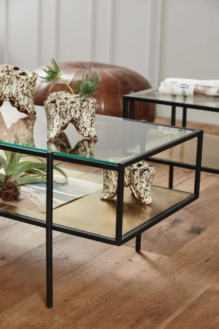 Ok Design PARANA Coffee Table S Golden/clear