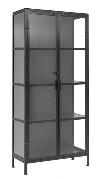 ok design PHOENIX black cabinet 2 doors small