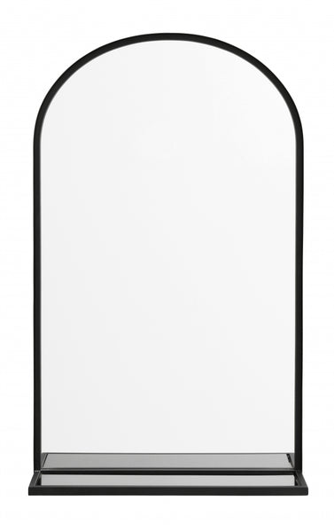ok design PIROL mirror w. black glass shelf