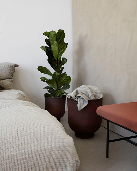 Ok Design Planter Vig Burnt Henna