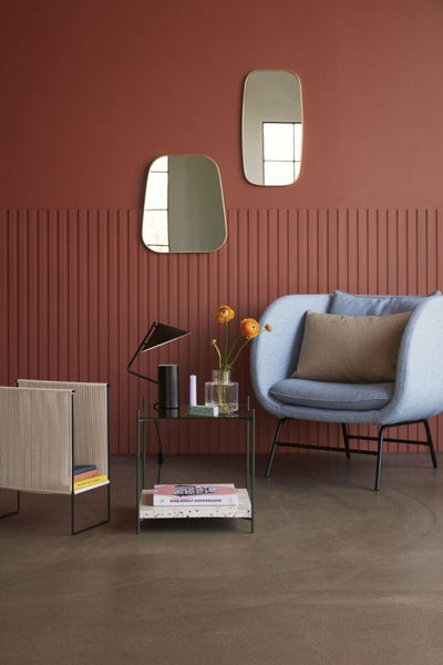 Ok Design Retro Wall Mirror Trapezium Brass