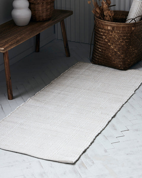 Ok Design Rug Chindi White