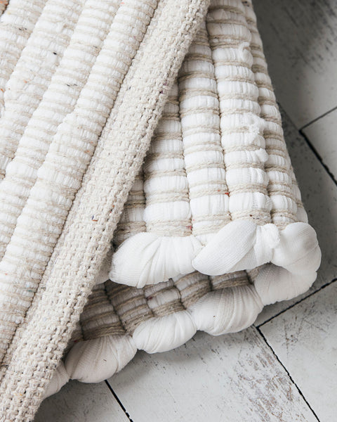 Ok Design Rug Chindi White