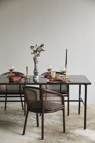 Ok Design SESIA Dining Table Shiny Black