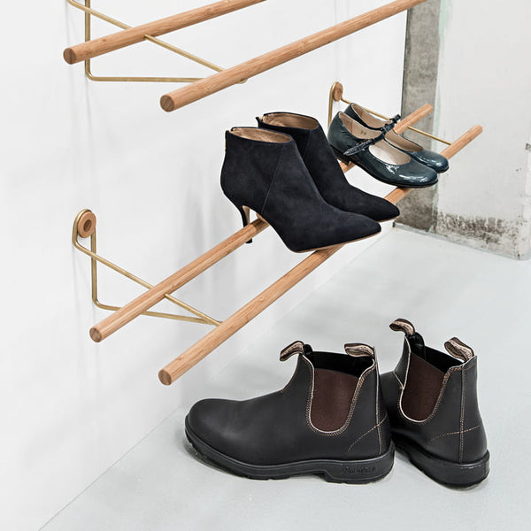 Ok Design Shoe Rack Smoked Oak Small