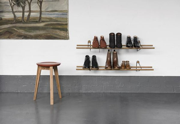 Ok Design Shoe Rack Smoked Oak Small