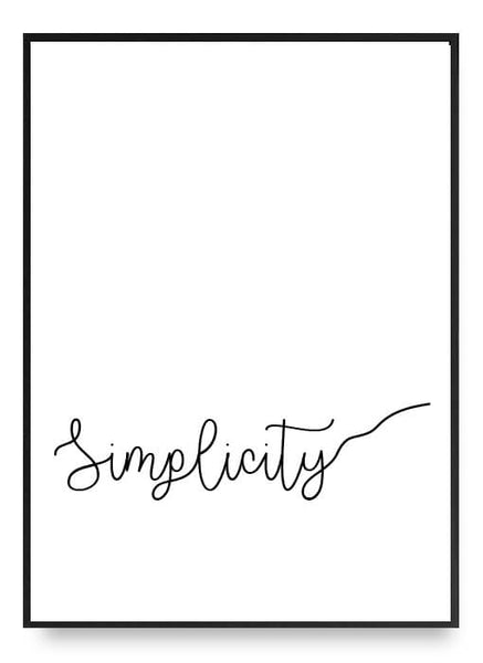 ok design Simplicity Poster