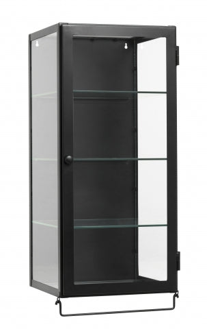 Ok Design SIRI Wall Cabinet 1 Door Black Metal