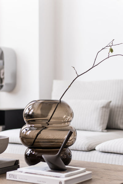 Ok Design Soft Shape Vase Smoke Glass