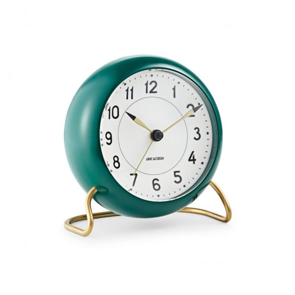 Ok Design Station Table Clock Ø11 Cm Green/white