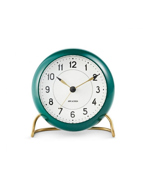 ok design Station table clock Ø11 cm green/white