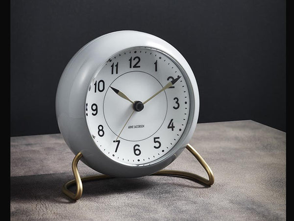 Ok Design Station Table Clock Ø11 Cm Grey/white