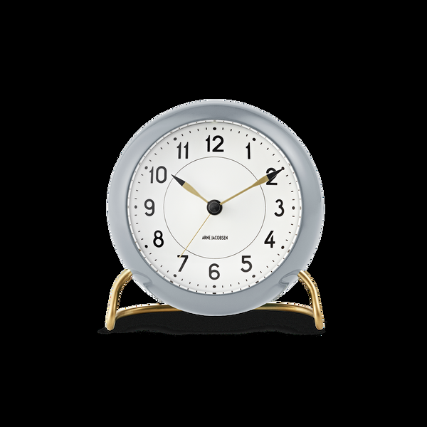 ok design Station table clock Ø11 cm grey/white