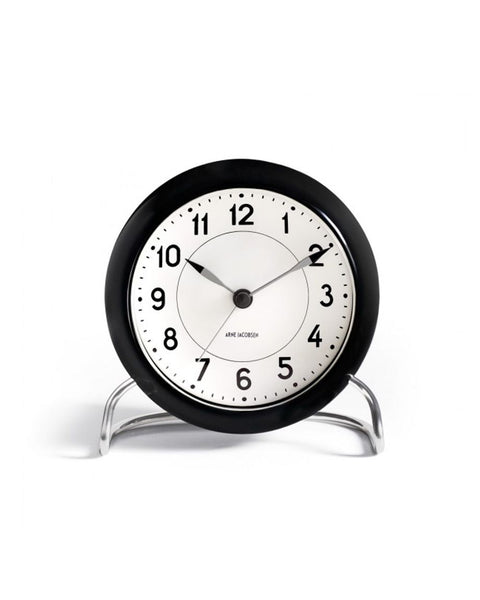 ok design Station table clock Ø11 cm white / black