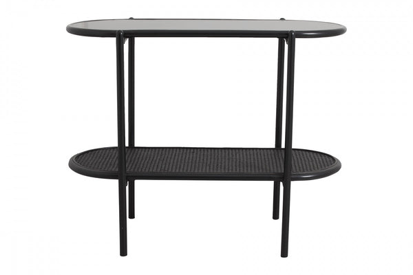 ok design SURMA side table 2 shelves black