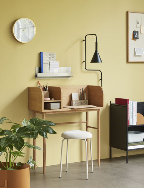 Ok Design Time Clock Brass/White