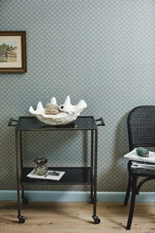 Ok Design TONE Trolley W/2 Shelves Black Glass