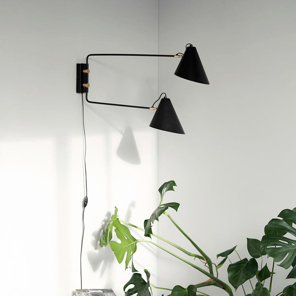 Ok Design Wall Lamp Club Double Black