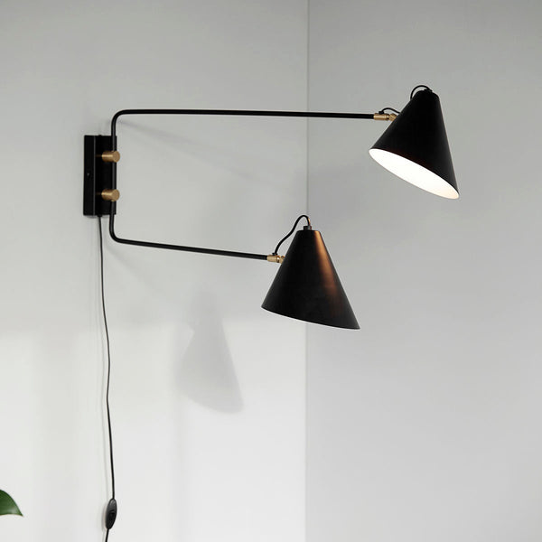 Ok Design Wall Lamp Club Double Black
