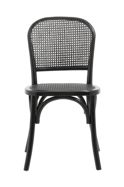 ok design WICKY chair w. wickerwork black/black