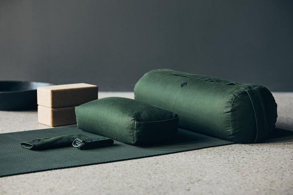 Ok Design YOGA Bolster Large Round Dark Green