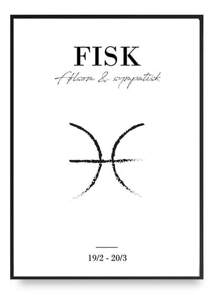 ok design Zodiac - Fisk Poster