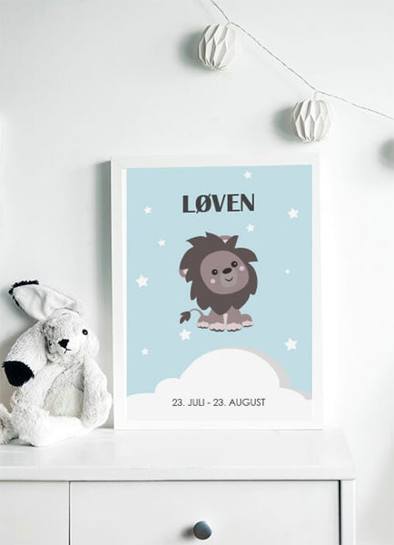 Ok Design Zodiac For Boy - Løve Poster