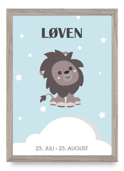 ok design Zodiac for Boy - Løve Poster