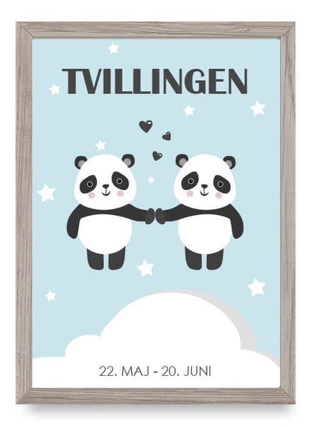 ok design Zodiac for Boy - Tvilling Poster