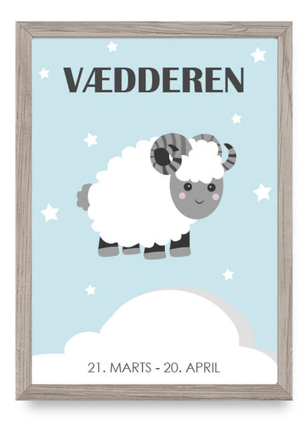 ok design Zodiac for Boy - Væddern Poster