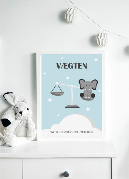 Ok Design Zodiac For Boy- Vægten Poster