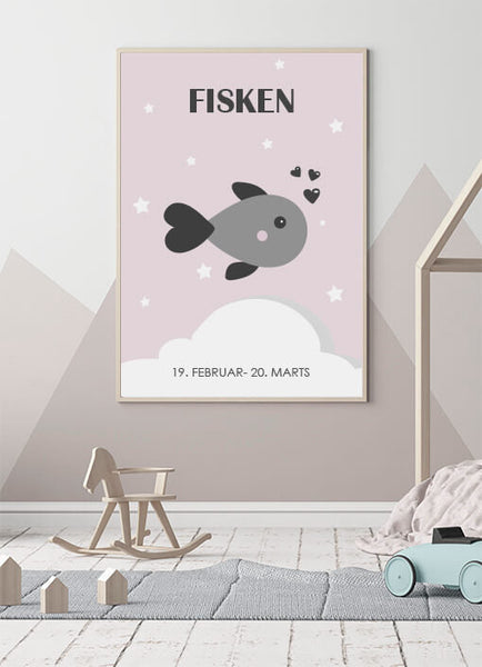 Ok Design Zodiac For Girl - Fisk Poster