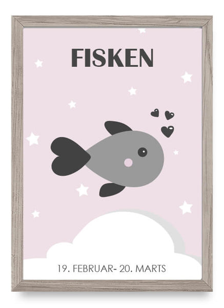 ok design Zodiac for Girl - Fisk Poster