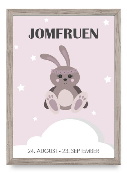 ok design Zodiac for Girl - Jomfru Poster