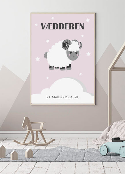 Ok Design Zodiac For Girl - Væddern Poster