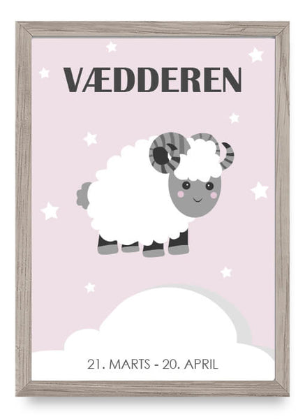 ok design Zodiac for Girl - Væddern Poster