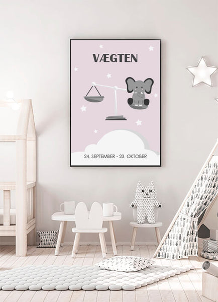Ok Design Zodiac For Girl - Vægten Poster