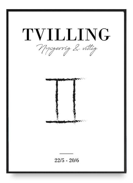 ok design Zodiac - Tvilling Poster