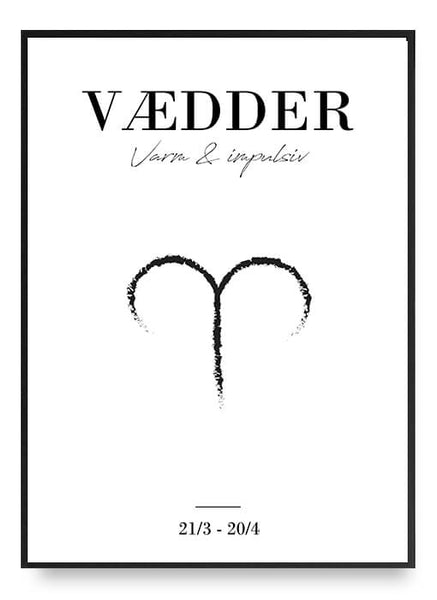 ok design Zodiac - Vædder Poster